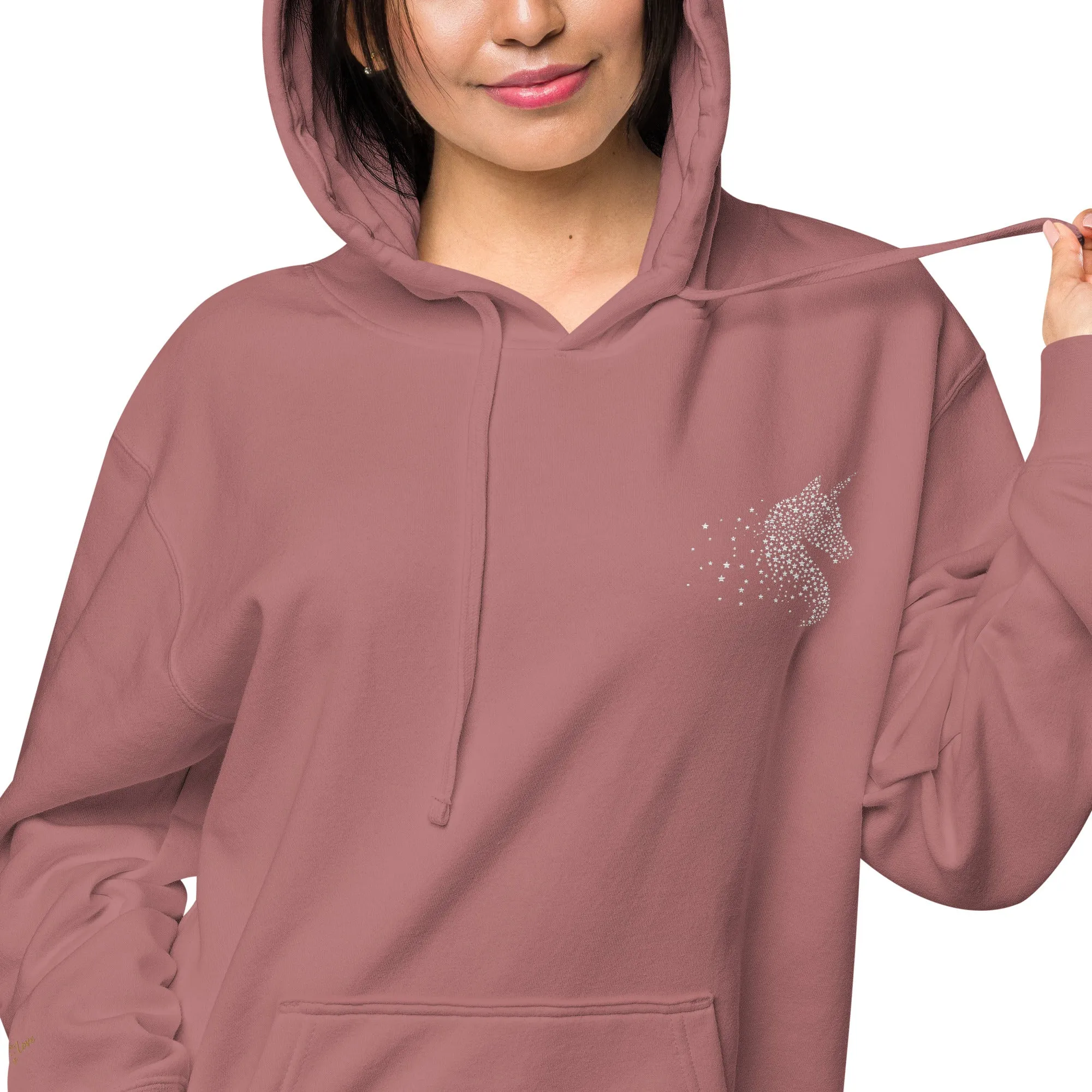 Unicorn Lovers Design Unisex Pigment-Dyed Hoodie