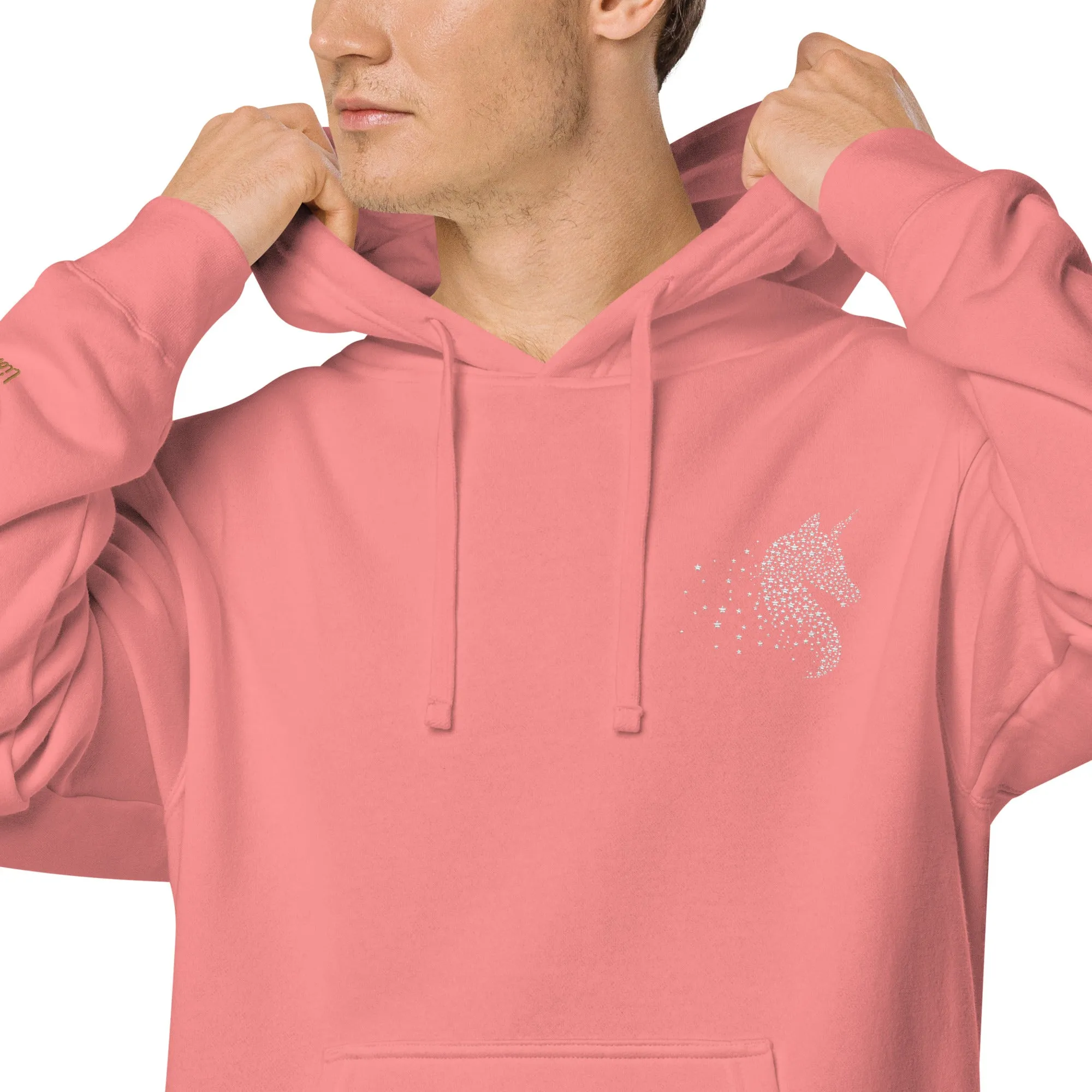 Unicorn Lovers Design Unisex Pigment-Dyed Hoodie