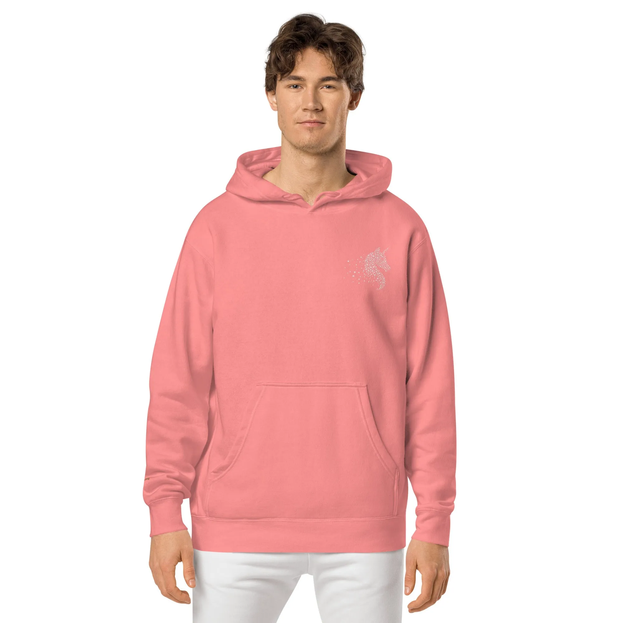 Unicorn Lovers Design Unisex Pigment-Dyed Hoodie