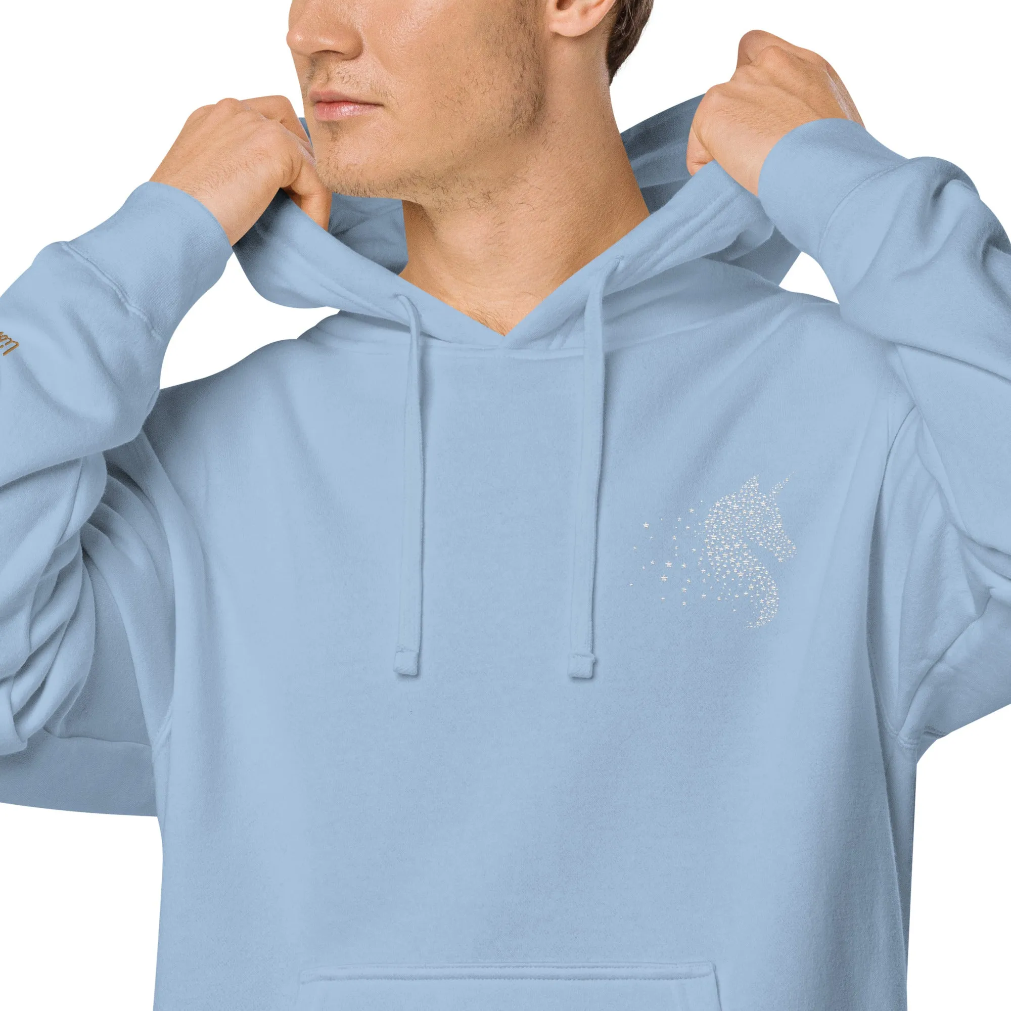 Unicorn Lovers Design Unisex Pigment-Dyed Hoodie