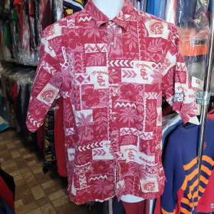 Vintage USC TROJANS NCAA Reyn Spooner Cotton Hawaiian Shirt L