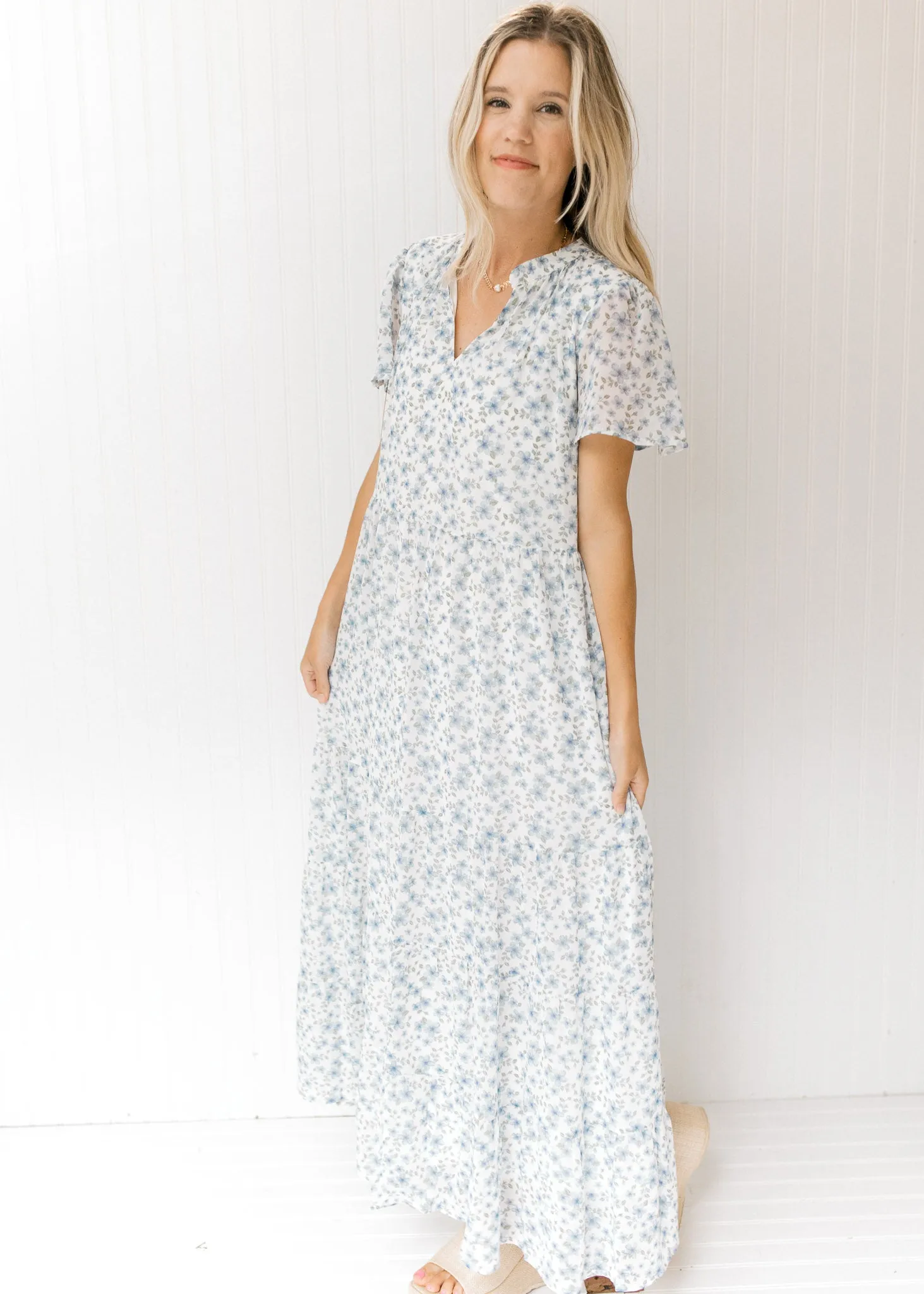 X Blue Shades Floral Maxi